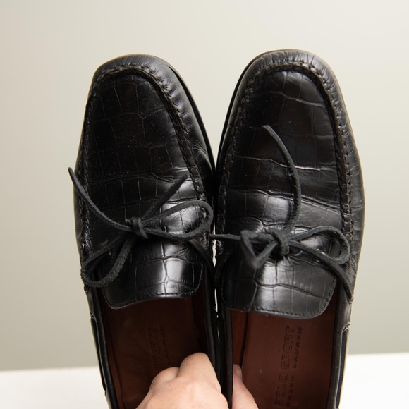 Ralph Lauren Polo Sport Alligator Loafers in Black Women's 10 / Mens 8.5 - Picture 4 of 6